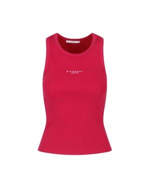 Givenchy Cotton-Blend Stretch Top For - Red