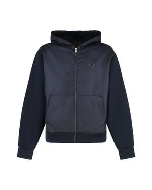 Prada Hood Sweatshirts - Blue