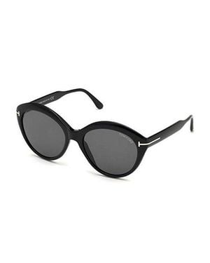Tom Ford Ft0763-F Sunglasses Shiny Smoke (S) - Black