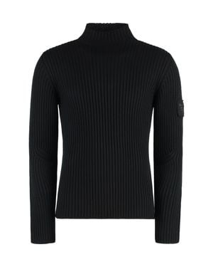 Prada Virgin Wool Turtleneck Sweater - Black