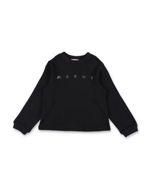 Marni Girls' 100% Cotton Dress - Black