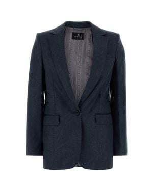 Etro Wool Blazer - Blue