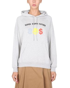 Être Cécile "Super Happy Future" Sweatshirt - White