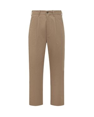 Universal Overall Rethexed Paintntaloni With Pinces Pants - Natural