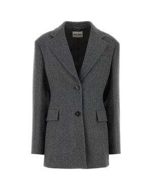 Miu Miu Dark Wool Blazer - Black