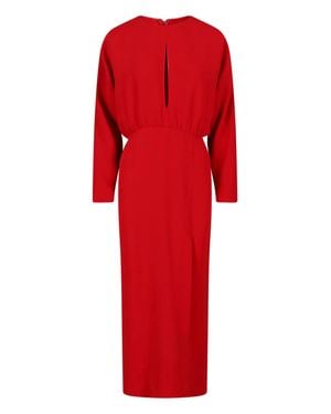 Valentino 100% Silk Bright Dress - Red