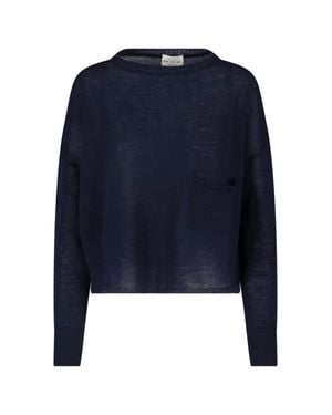 Ma'ry'ya 100% Virgin Wool Sweater - Blue