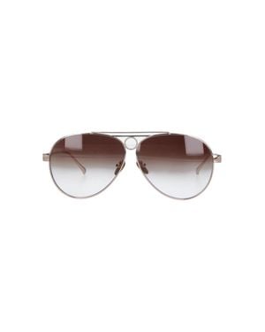 Facehide Aviator Metal Sunglasses - Metallic