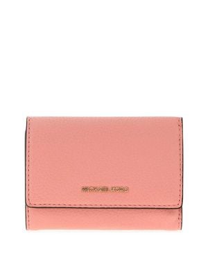 MICHAEL Michael Kors Bryant Leather Wallet 12Cm X 9Cm X 3Cm With Golden Hardware - Pink