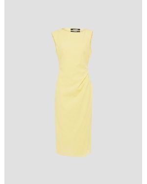 Jacquemus The Draped Mini Robe - Yellow