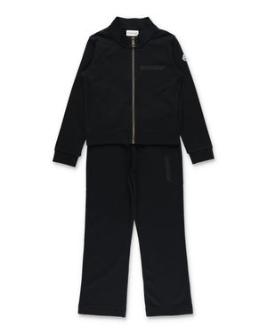 Moncler Girls Two-Piece Zip-Up Track Set - Black