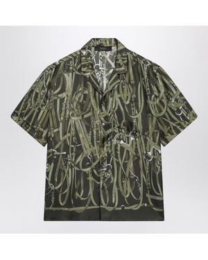 Gucci Dark Silk Bowling Shirt - Green