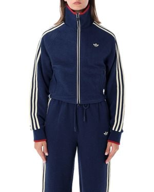adidas Originals Jacquard Slim Fit Track Jacket - Blue