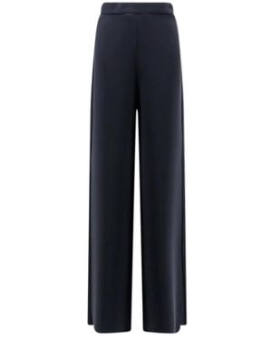 Max Mara Compact Cady Pants With Invisible Left-Side Zip - Blue