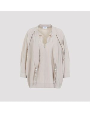 Lemaire Elegant Blouse With Scarf For - Natural