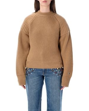 Stella McCartney Oversized Ribbed Knit Sweater - Blue