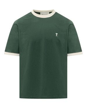 Ami Paris Bicolor T-Shirt - Green