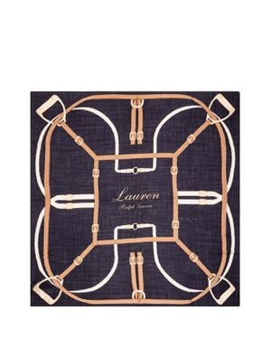 Ralph Lauren Belt Large Square Scarf - Blue