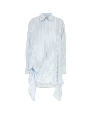 JW Anderson Jw Anderson Embroidered Cotton Shirt Dress - White