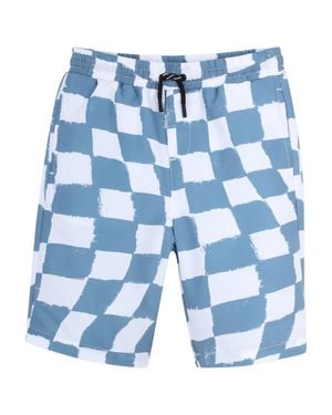 Marc Jacobs Checkered Drawstring Waistband Shorts For Boys - Blue