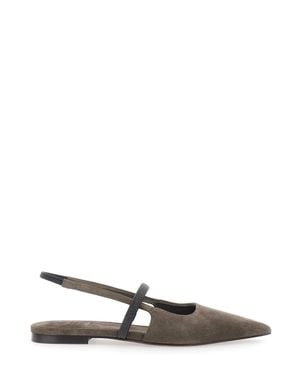 Brunello Cucinelli Mini Ballet Flats - White