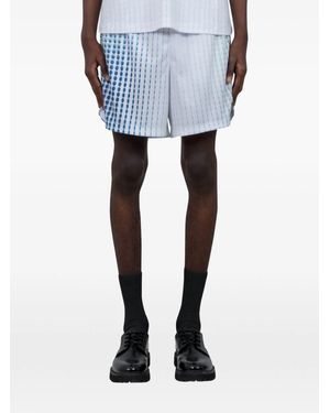 CASABLANCA Shorts Heavy Birdseye Mesh - Blue
