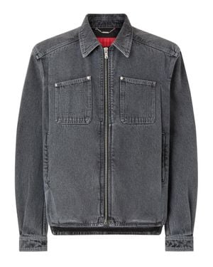 Ferrari Zip Fastening Denim Jacket - Gray