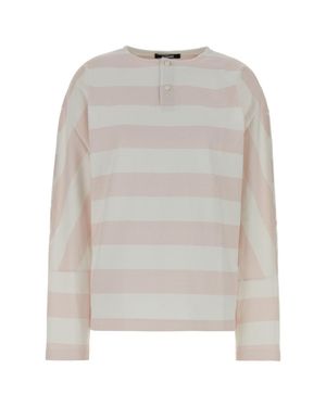Jacquemus Vertical Stripe Long-Sleeve T-Shirt - White