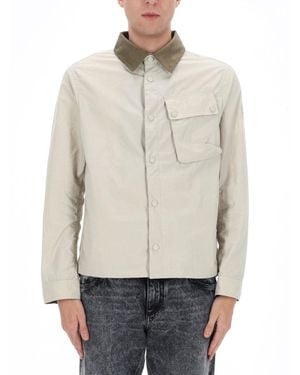 Belstaff Ground Corduroy-Collar Cotton Jacket - White