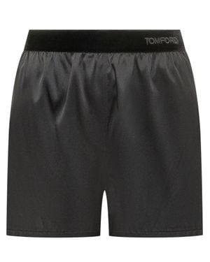 Tom Ford Silk Blend Shorts - Black