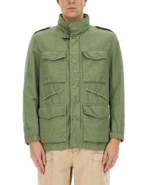 Fay Multi-Pocket Cotton Jackets - Green