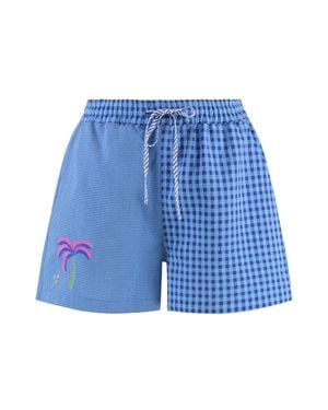 SUSANNA BLU Cotton Shorts - Blue