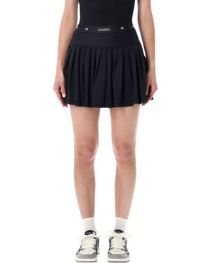Amiri Sport-Inspired Mini Skirt With Signature Waistband - Black