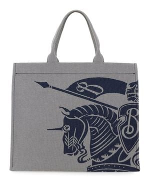 Burberry Canvas Tote Bag - Gray