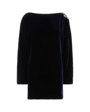 Versace Versatile Velvet Midi Dress For - Black