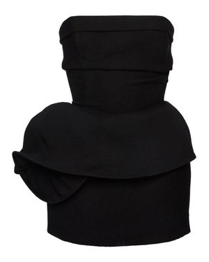 Magda Butrym Mini Dress With Drape - Black
