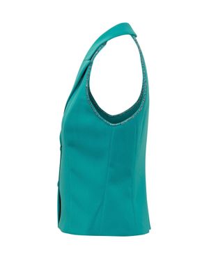 Pinko Structured Gilet With Revers - Blue