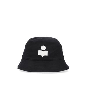 Isabel Marant Embroidered Cotton Hat - Black