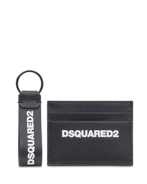 DSquared² Mini Card Holder And Keychain Organizer - Black