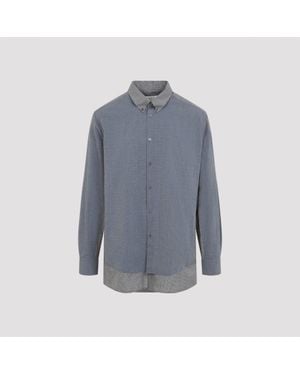 Maison Margiela Double-Layer Cotton Shirt - Blue