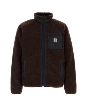Carhartt Chocolate Pile Prentis Liner Sweatshirt Liner Jacket - Black