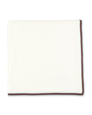 Gucci Baby Wool Blanket With Web - White