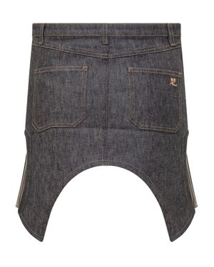 Courreges Chic High-Waisted Mini Skirt - Gray