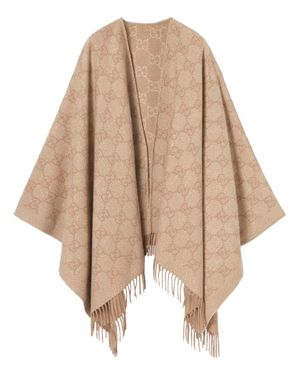 Gucci Cashmere Cape Gg Scarf - Natural