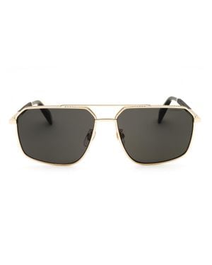 Chopard Rectangular Metal Mini Sunglasses For - Gray