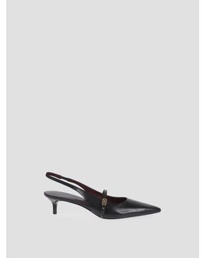 Tory Burch Tory Double T Buckle Mary Jane Pump 45Mm - White
