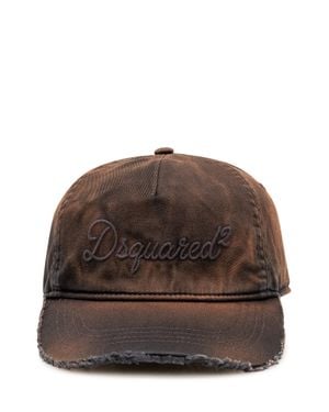 DSquared² Baseball Cap With Signature Patch - Brown