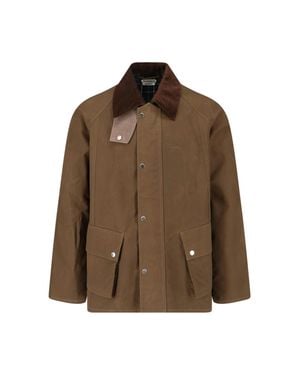 JW Anderson Structured Corduroy Collar Cotton Jacket - Brown