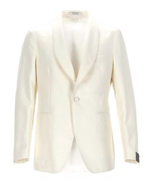 Tagliatore Single-Breasted Blazer - White