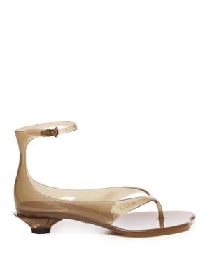 Chloé Translucent Tpu Sandals With Buckle Closure And 2.5 Cm Heel - Natural